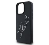 Cg mobile KARL LAGERFELD 3D RUBBER BICOLOR SIGNATURE szilikon telefonvédő (ütésállóság, 3D) FEKETE Apple iPhone 16 Pro