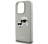 Cg mobile KARL LAGERFELD 3D RUBBER DOUBLE HEADS szilikon telefonvédő (ütésállóság, 3D) BÉZS Apple iPhone 16 Pro