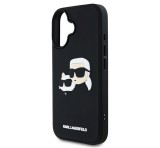 Cg mobile KARL LAGERFELD 3D RUBBER DOUBLE HEADS szilikon telefonvédő (ütésállóság, 3D) FEKETE Apple iPhone 16