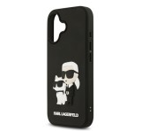 Cg mobile KARL LAGERFELD 3D RUBBER KARL AND CHOUPETTE szilikon telefonvédő (ütésállóság, 3D) FEKETE Apple iPhone 17