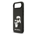 Cg mobile KARL LAGERFELD 3D RUBBER KARL AND CHOUPETTE szilikon telefonvédő (ütésállóság, 3D) FEKETE Apple iPhone Air