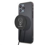 Cg mobile KARL LAGERFELD asztali töltő (15W, wireless, MagSafe, 100cm) FEKETE Apple iPhone 17, iPhone 17 Pro, iPhone 17 Pro Max