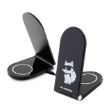 CG Mobile karl lagerfeld choupette asztali töltő 2in1 (15w, gyorstöltő, wireless, magsafe, Apple airpods töltő) fekete