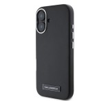 Cg mobile KARL LAGERFELD FW METAL PLATE MAGSAFE szilikon telefonvédő (ütésállóság, ECO bőr hatású hátlap, MagSafe) FEKETE Apple iPhone 16