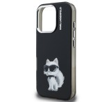 Cg mobile KARL LAGERFELD IML AQUARELLE CHOUPETTE szilikon telefonvédő (ütésállóság, kameravédő) FEKETE Apple iPhone 16 Pro