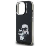 Cg mobile KARL LAGERFELD IML AQUARELLE KARL AND CHOUPETTE szilikon telefonvédő (ütésállóság, kameravédő) FEKETE Apple iPhone 15 Pro