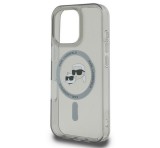 Cg mobile KARL LAGERFELD IML K&CH HEADS METAL FRAME MAGSAFE szilikon telefonvédő (ütésállóság, kameravédő, MagSafe) FEKETE Apple iPhone 16 Pro