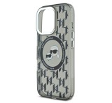 Cg mobile KARL LAGERFELD IML MONOGRAM K&CH HEADS MAGSAFE szilikon telefonvédő (ütésállóság, kameravédő, MagSafe) FEKETE Apple iPhone 16 Pro Max