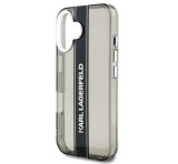Cg mobile KARL LAGERFELD IML STRIPE LOGO szilikon telefonvédő (ütésállóság, kameravédő) FEKETE Apple iPhone 16