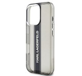 Cg mobile KARL LAGERFELD IML STRIPE LOGO szilikon telefonvédő (ütésállóság, kameravédő) FEKETE Apple iPhone 16 Pro Max