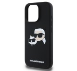 Cg mobile KARL LAGERFELD LIQUID SILICONE DOUBLE HEADS MAGSAFE szilikon telefonvédő (ütésállóság, MagSafe) FEKETE Apple iPhone 16 Pro