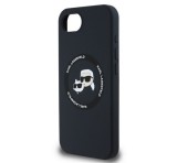 Cg mobile KARL LAGERFELD LIQUID SILICONE K&CH HEADS MAGSAFE szilikon telefonvédő (ütésállóság, MagSafe) FEKETE Apple iPhone 16e