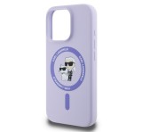 Cg mobile KARL LAGERFELD LIQUID SILICONE KARL AND CHOUPETTE MAGSAFE szilikon telefonvédő (ütésállóság, MagSafe) LILA Apple iPhone 16 Pro