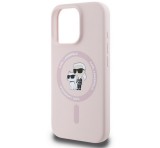 Cg mobile KARL LAGERFELD LIQUID SILICONE KARL AND CHOUPETTE MAGSAFE szilikon telefonvédő (ütésállóság, MagSafe) RÓZSASZÍN Apple iPhone 16 Pro