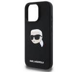Cg mobile KARL LAGERFELD LIQUID SILICONE KARL HEAD MAGSAFE szilikon telefonvédő (ütésállóság, MagSafe) FEKETE Apple iPhone 16 Pro Max