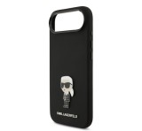 Cg mobile KARL LAGERFELD LIQUID SILICONE METAL IKONIK CASE szilikon telefonvédő (ütésállóság, kameravédő) FEKETE Apple iPhone Air