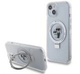 Cg mobile KARL LAGERFELD RING STAND KARL&CHOUPETTE MAGSAFE szilikon telefonvédő (ütésállóság, MagSafe, kitámasztó) FEHÉR Apple iPhone 15, iPhone 14, iPhone 13