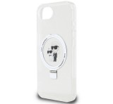 Cg mobile KARL LAGERFELD RINGSTAND KARL AND CHOUPETTE MAGSAFE szilikon telefonvédő (ütésállóság, MagSafe, kitámasztó) FEHÉR Apple iPhone 16e