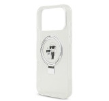Cg mobile KARL LAGERFELD RINGSTAND KARL AND CHOUPETTE MAGSAFE szilikon telefonvédő (ütésállóság, MagSafe, kitámasztó) FEHÉR Apple iPhone 17 Pro Max