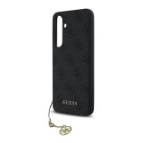 CG Mobile Samsung Galaxy S24 FE (SM-S721) guess 4g charms műanyag telefonvédő (textil hátlap, telefondísz) sötétszürke