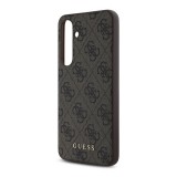 CG Mobile Samsung Galaxy S24 FE (SM-S721) guess 4g metal gold logo műanyag telefonvédő (textil hátlap) sötétbarna