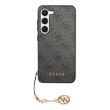 CG Mobile Samsung Galaxy S24 Ultra (SM-S928) guess 4g charms műanyag telefonvédő (textil hátlap, telefondísz) szürke