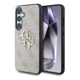 CG Mobile Samsung Galaxy S25 (SM-S931) guess 4g big logo szilikon telefonvédő (ütésállóság, bőr hatású hátlap) rózsaszín