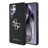 CG Mobile Samsung Galaxy S25 Ultra (SM-S938) guess grained big 4g logo védő (ütésálló, bőr hatású hátlap) fekete