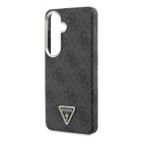 CG Mobile Samsung Galaxy S26 (SM-S942) guess 4g triangle logo szilikon védő (ütésállóság, bőr hatású hátlap) fekete