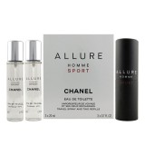 Chanel Allure Homme Sport EDT 60ML (3x20) hordozó + utántöltő Férfi Parfüm
