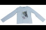 Cherokee lányka hosszú ujjú felső - fehér alapon nyomott lófej mintával, 140