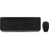 CHERRY Desktop GENTIX [DE] WL black Deutschland billentyűzet Egér mellékelve Vezeték nélküli RF Fekete (JD-7000DE-2)