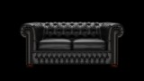 Chesterfield 2-személyes kanapé, premium A bőrrel