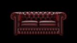 Chesterfield 2-személyes kanapé, standard bőrrel