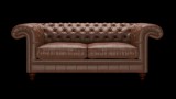 Chesterfield Allingham 3-személyes kanapé, premium B bőrrel