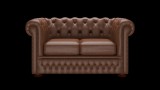 Chesterfield Fleming 2-személyes kanapé, premium B bőrrel