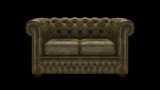 Chesterfield Fleming 2-személyes kanapé, premium C bőrrel