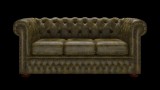 Chesterfield Fleming 3-személyes kanapé, premium C bőrrel