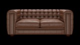 Chesterfield Kingsley 3-személyes kanapé, premium B bőrrel