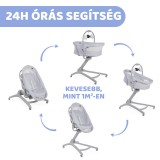 Chicco Baby Hug 4in1 bölcső-pihenőszék-etetőszék-fotel - Stone