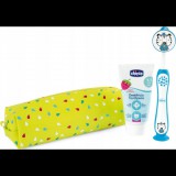 CHICCO Fogkefe És Fogkrém Szett Tokban - Tiger, 3 Éves Kortól (CHIC-6595)