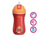 CHICCO Hrneček Sport termo s brčkem 266 ml červený 14m+