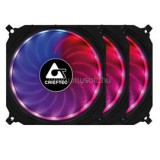 Chieftec CF-3012-RGB 120x25mm 750-1200RPM 3 darab sikló csapágyas RGB LED rendszerhűtő (CF-3012-RGB)