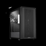 Chieftec Night Hunter Midi Torony Számítógépház + 4db 140mm ventilátor - Fekete (GS-03B-BLK-OP)