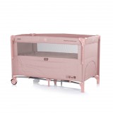 Chipolino Relax multifunkciós utazóágy - pink powder linen