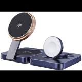 ChoeTech 15W QI2 Certified 3-in-1 Foldable Magnetic wireless charger blue (T636-F-BE)