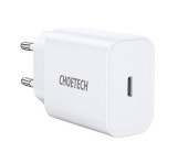 Choetech hálózati töltő adapter, USB C,20W, fehér