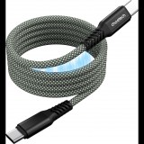 Choetech PD100W USB-C to USB-C 1M Magnet Nylon Cable--green (XCC-1081- GN)