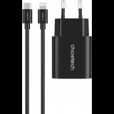 Choetech PD20W Type-C Wall Charger+ MFI Type-C to Lightening Cable (PD5005-CL-BK)
