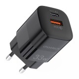 Choetech PD5006 hálózati töltő 30W, USB A+C dual port (fekete)